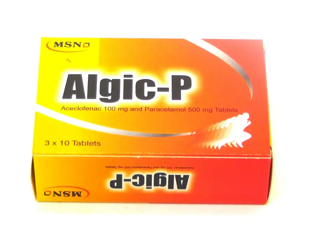 Aceclofenac/Paracetamol 100/500mg Tablets (Algic P)