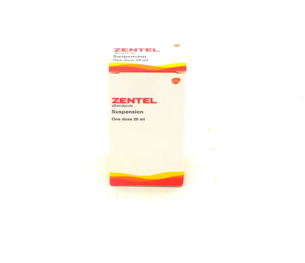 Albendazole 20ml Suspension 100mg/5ml (Zentel)