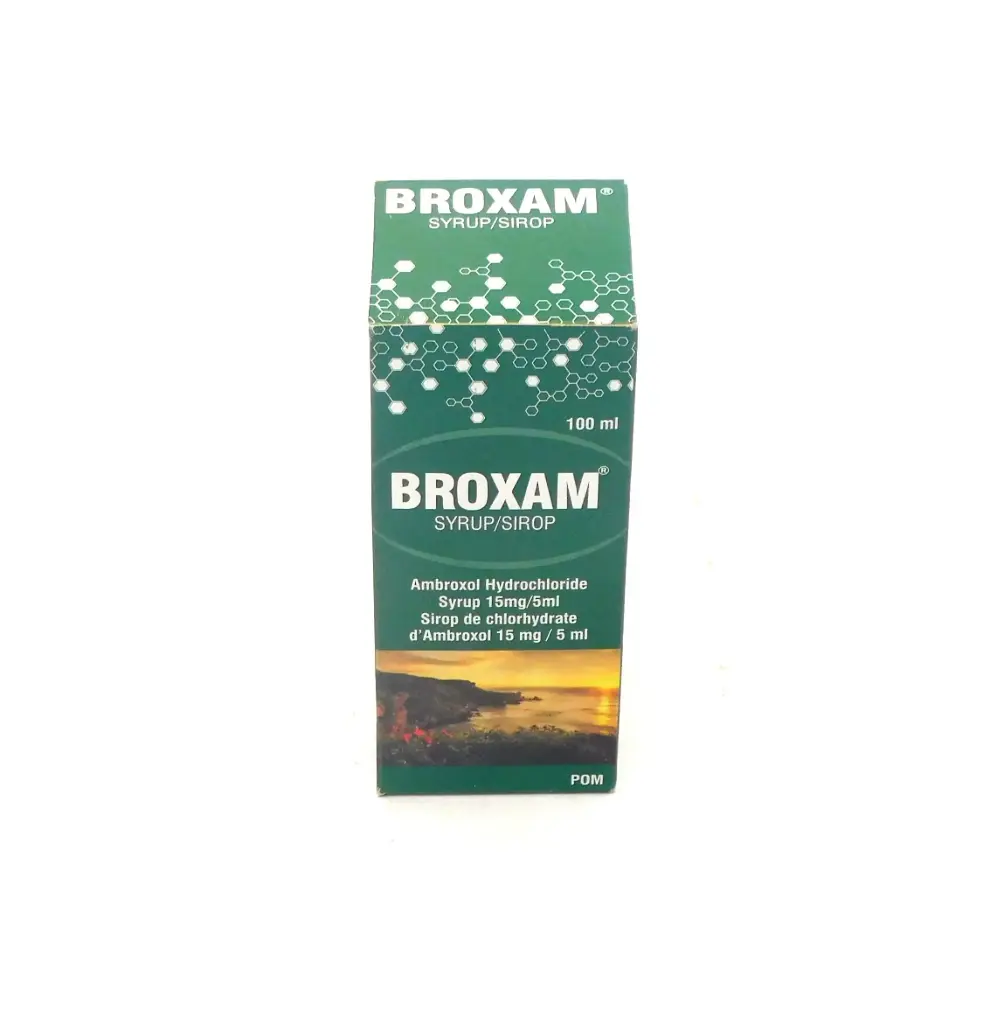 Ambroxol Hydrochloride 15mg/5ml Syrup 100ml (Broxam)