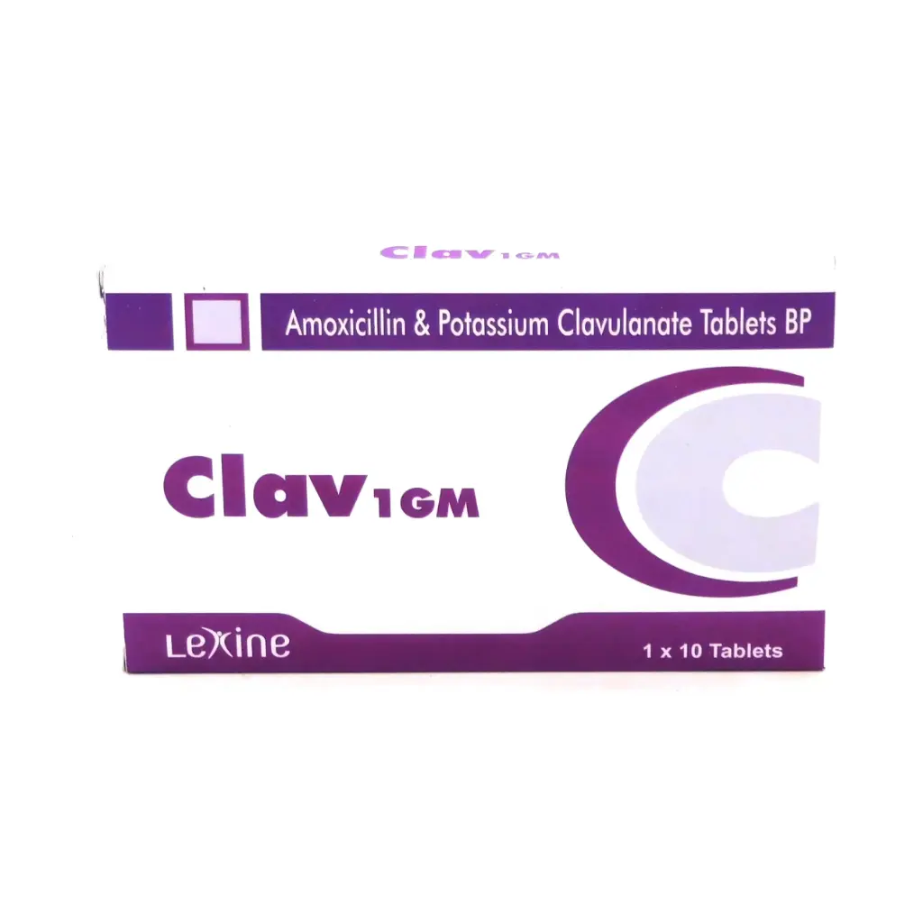 Amoxicillin/Clavulanate Potassium 1g Tablets (Clav) 