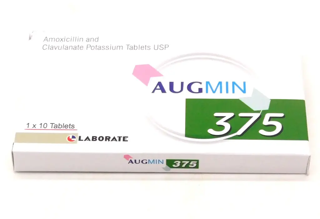 Amoxicillin/Clavulanate Potassium 375mg Tablets (Augmin)