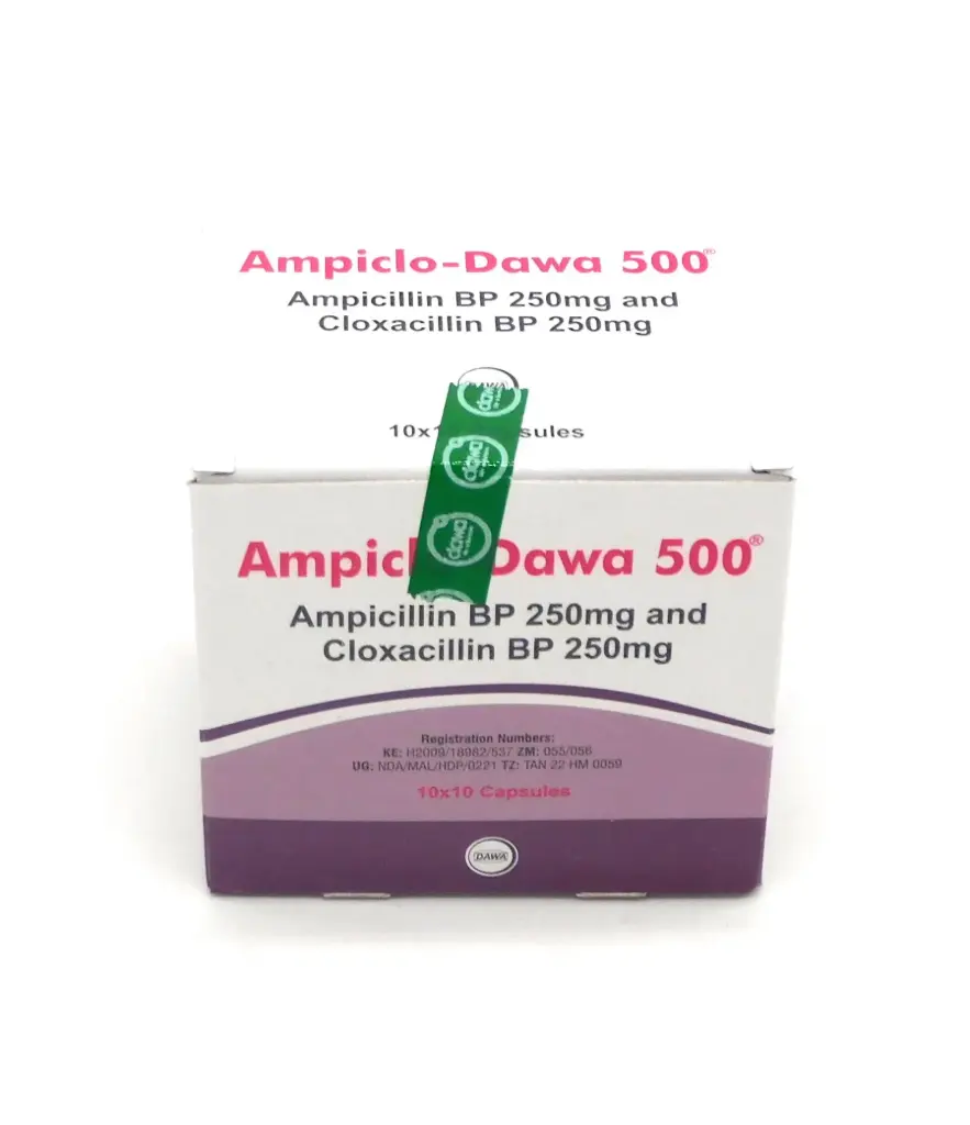 Ampicillin/Cloxacillin 500mg Capsules Blisters (Ampiclo-Dawa)