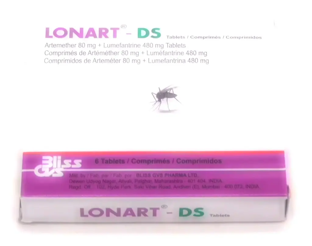 Artemether/Lumefantrine 80mg/480mg Tablets (Lonart DS)