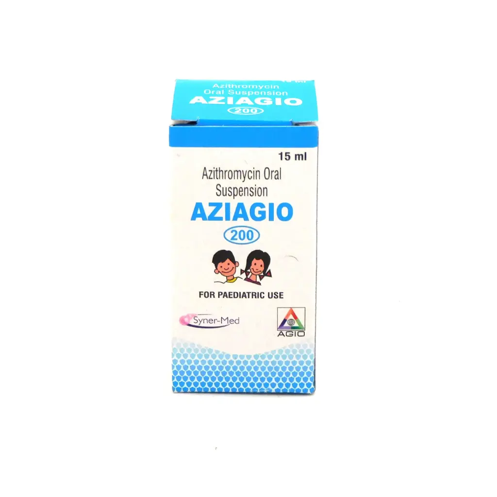 Azithromycin 200mg/5ml Suspension 15ml (Aziagio)