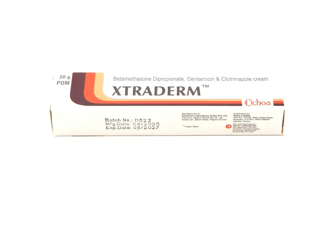 Betamethasone/Gentamycin/Clotrimazole Cream 20g, 0.64mg/1mg/ 10mg (Xtraderm)