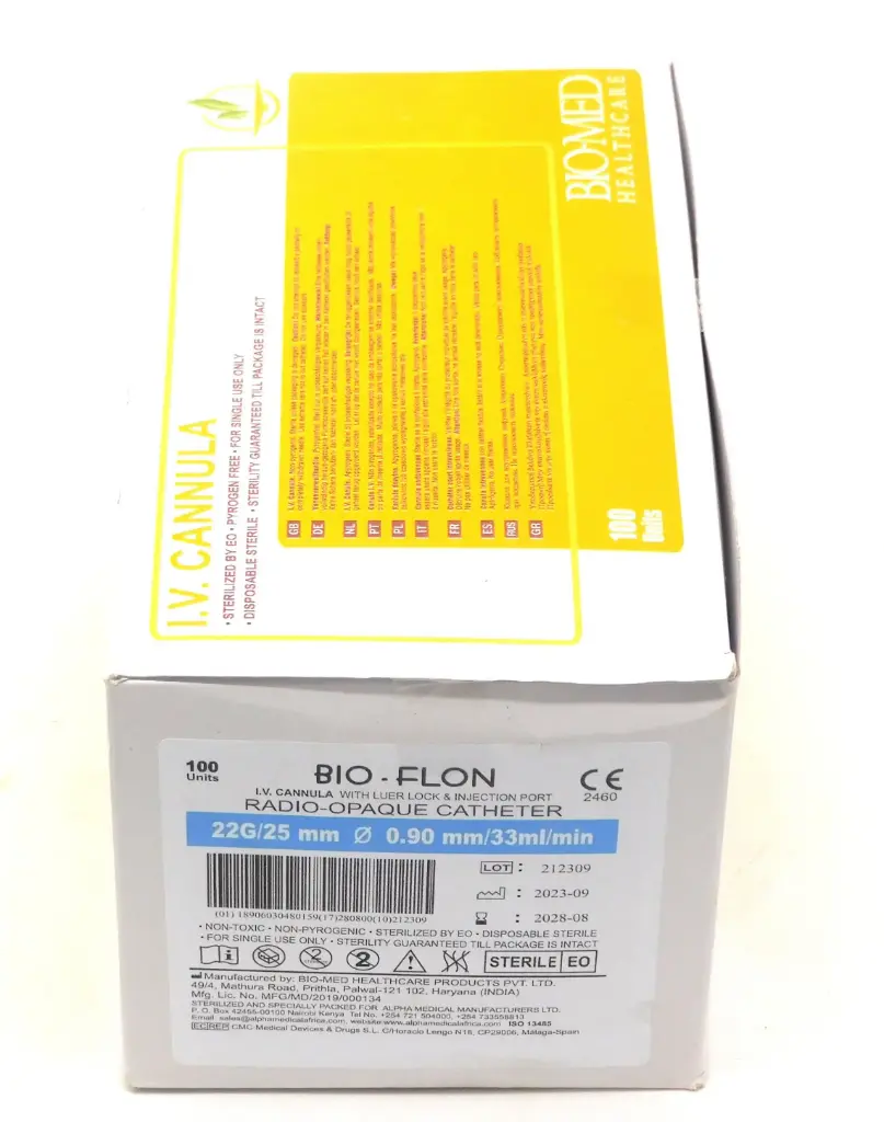 Cannula G22 - Blue (Bioflon)