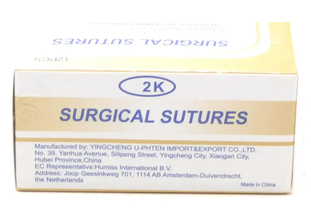 Catgut Surgical Sutures 40mm with Single Needle 75cm Size 2/0 Reverse Cutting (2K)