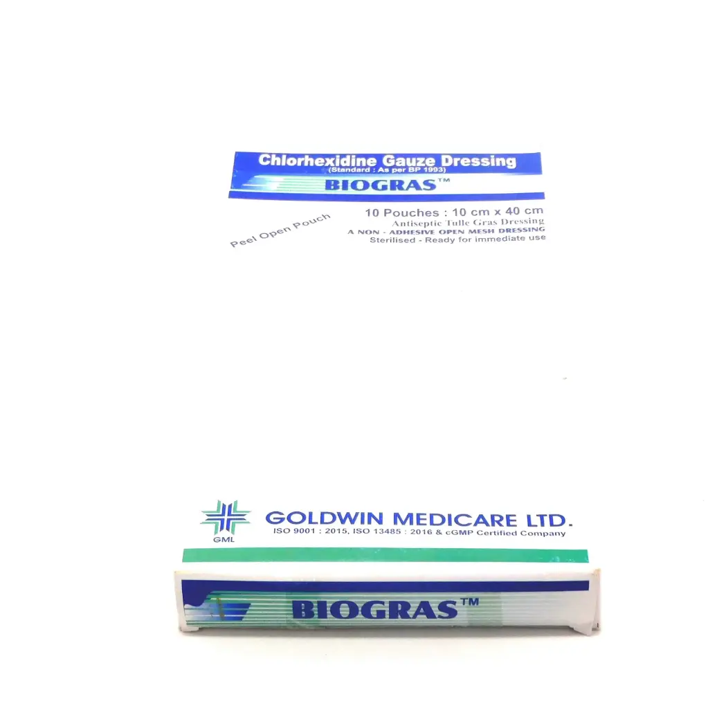 Chlorhexidine Gauze 10cmx40cm (Biogras)