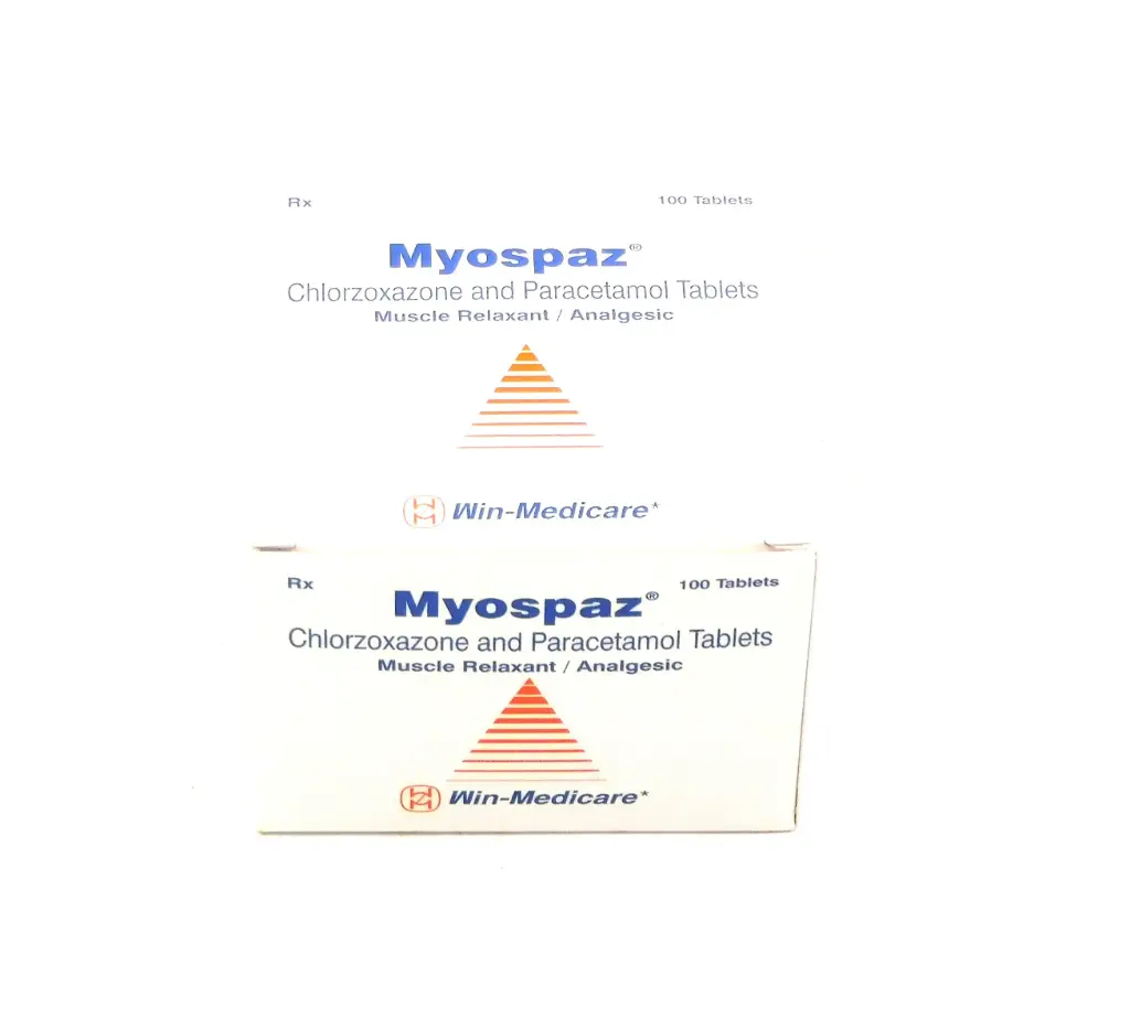 Chloroxazone/Paracetamol 250mg/500mg  (Myospaz)