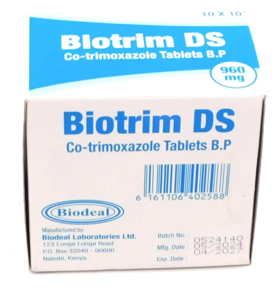 Co-Trimoxazole 800mg/160mg Tablets Blisters (Biotrim-DS)
