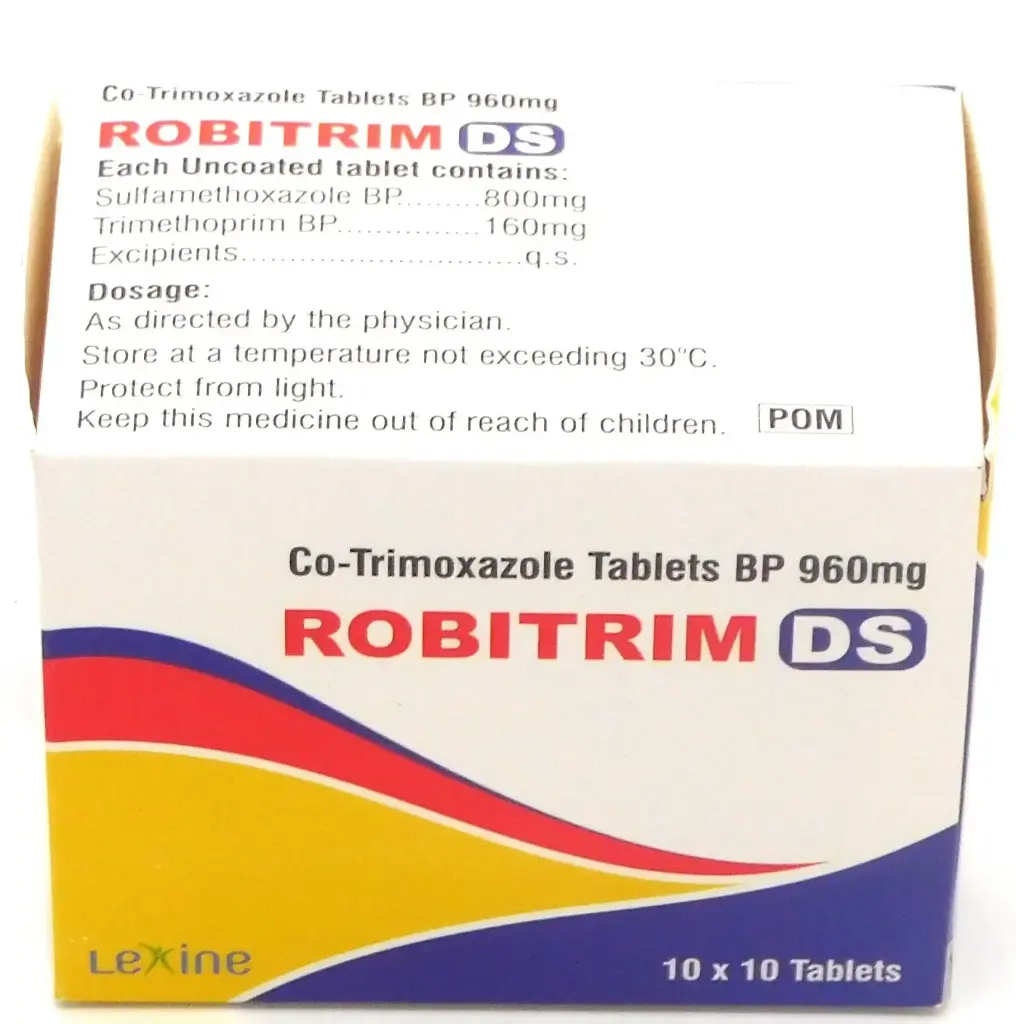 Co-Trimoxazole 800mg/160mg Tablets Blisters (Robitrim DS)