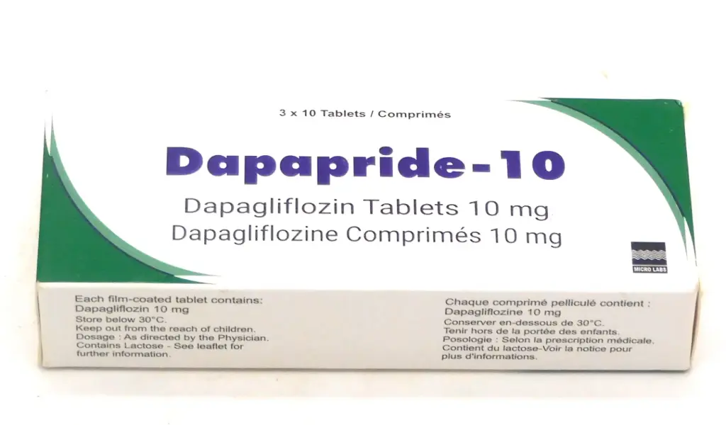 Dapagliflozin 10mg Tablets (Dapapride)  