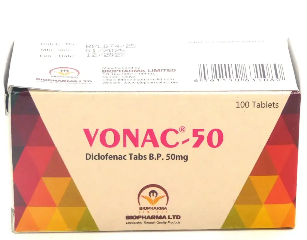 Diclofenac Sodium 50mg Tablets (Vonac 50)