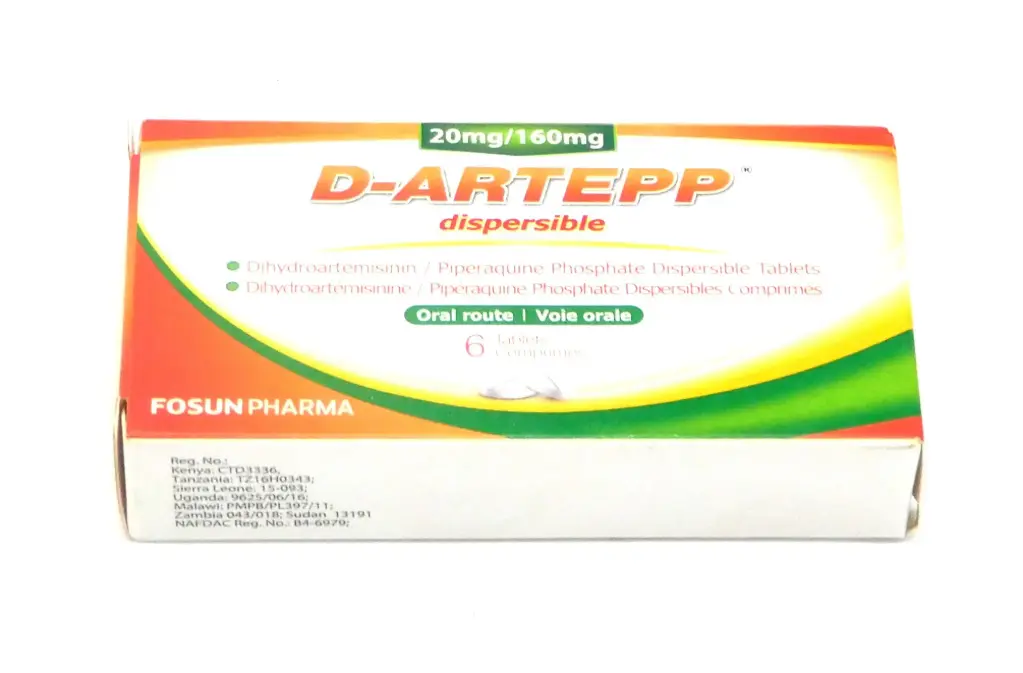 Dihydroartemisinin/Piperaquine Phosphate 20mg/160mg Dispersible Tablets (D-ARTEPP)