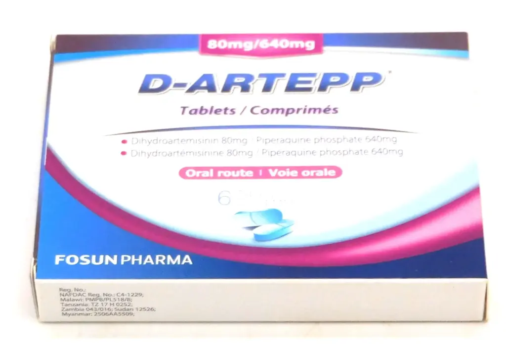 Dihydroartemisinin/Piperaquine Phosphate 80mg/640mg Tablets (D-ARTEPP)