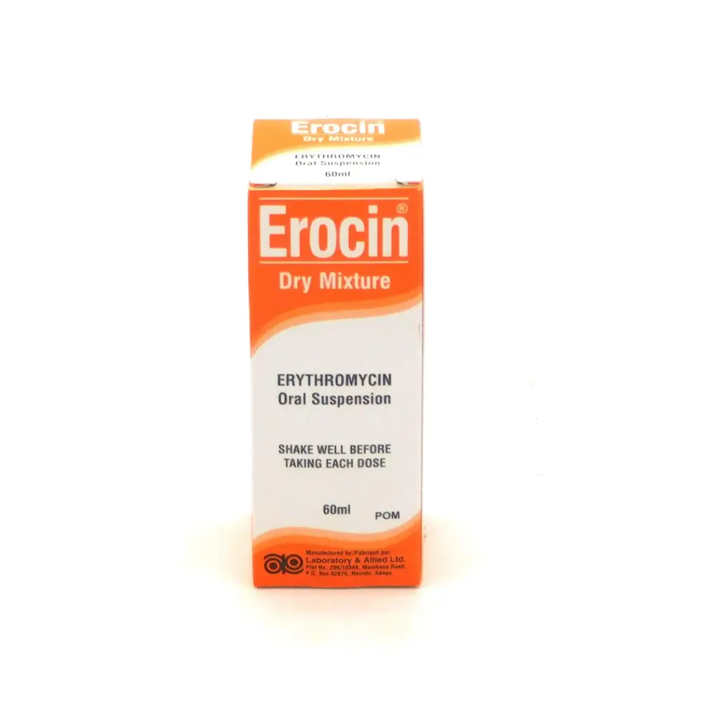 Erythromycin 125mg/5ml Dry Suspension 60ml (Erocin)