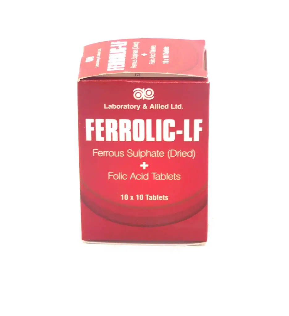Ferrous Sulphate/Folic Acid 200mg/0.4mg Tablets (Ferrolic LF)