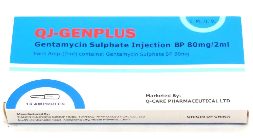 Gentamycin Injection 80mg/2ml (Qj Genplus)