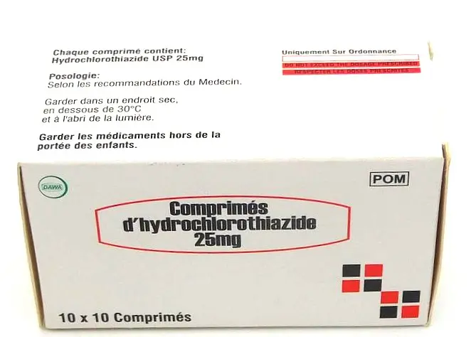Hydrochlorothiazide 25mg Tablets (Dawa)