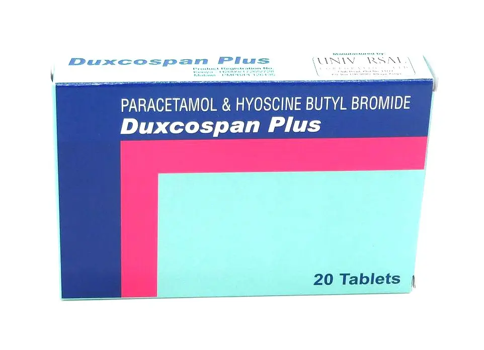 Hyoscine N-Butylbromide/Paracetamol 10/500mg Tablets  (Duxcospan Plus)