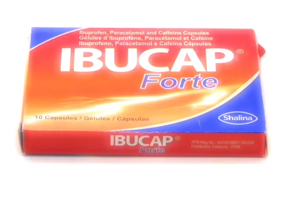 Ibuprofen/Paracetamol/Caffeine 400mg/325mg/30mg Capsules (IBUCAP Forte) 