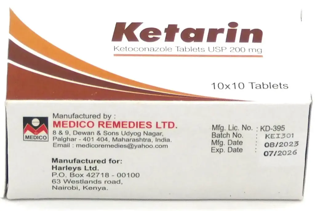 Ketoconazole 200mg Tablets (Ketarin)