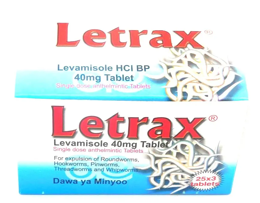 Levamisole 40mg Tablets Blisters (Letrax)
