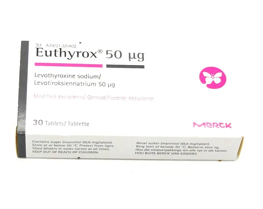 Levothyroxine 50mcg Tablets (Euthyrox 50)