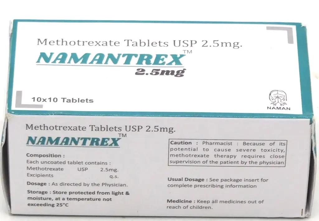 Methotrexate 2.5mg Tablets (Namantrex) 