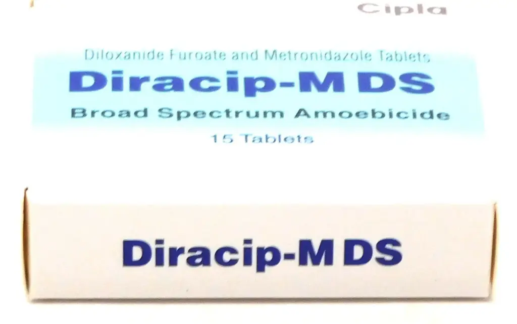 Metronidazole/Diloxanide 400/500mg Tablets (Diracip MDS)