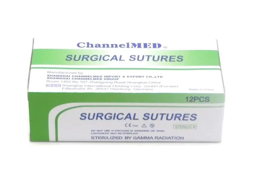 Nylon Surgical Sutures 40mm with Single Needle 75cm Size 2/0 Reverse Cutting (Channelmed) 