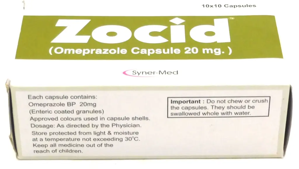 Omeprazole 20mg Capsules (Zocid)