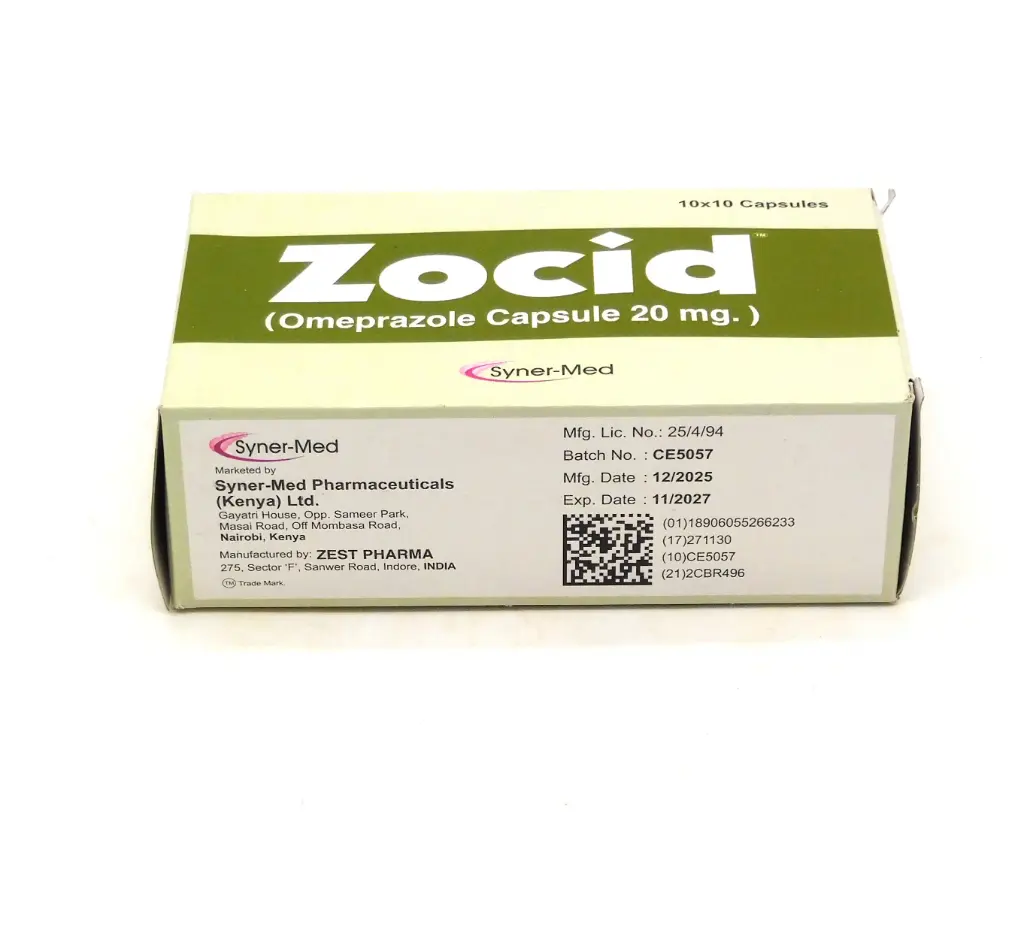Omeprazole 20mg Capsules (Zocid)