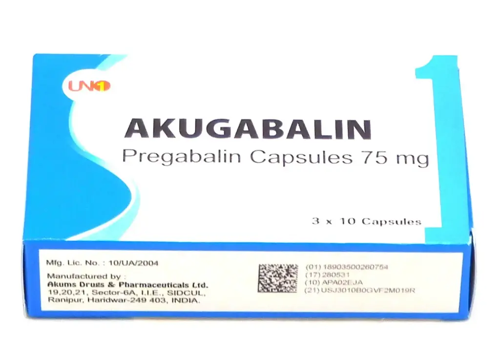Pregabalin 75mg Capsules (Akugabalin)