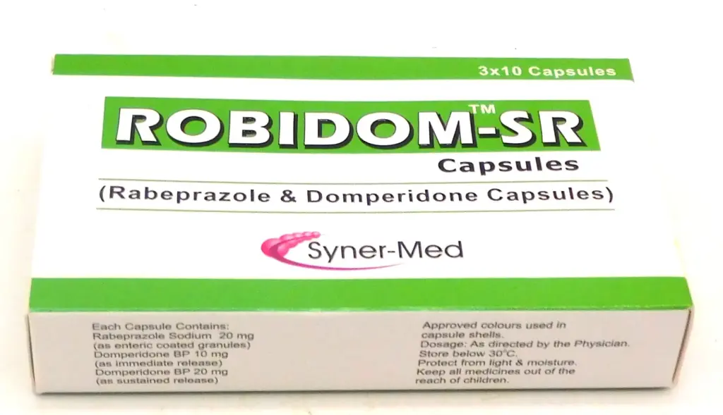 Rabeprazole 20mg/Domperidone 30mg Tablets (Robidom SR) 