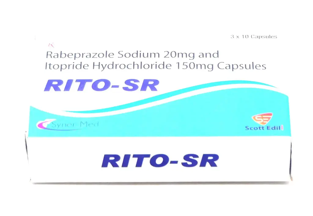 Rabeprazole 20mg/Itopride 150mg Capsules Tablets (Rito SR)