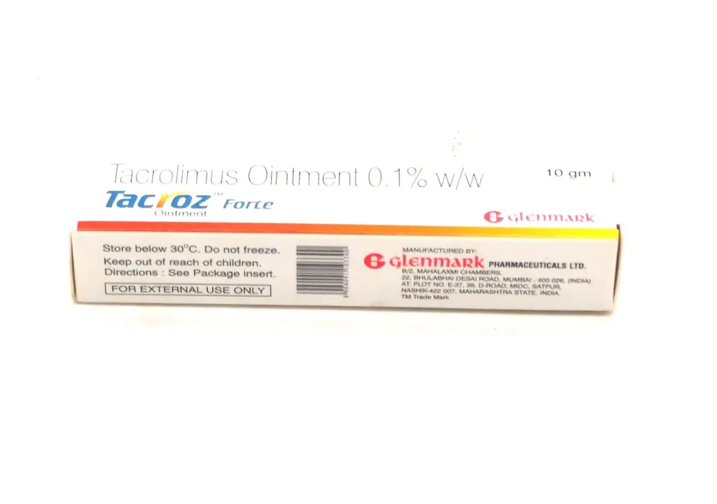 Tacrolimus 0.1% Ointment 10g (Tacroz Forte)