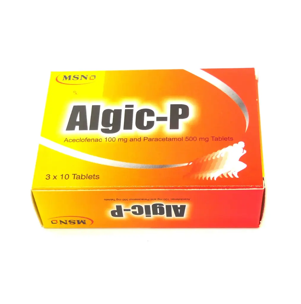 Aceclofenac/Paracetamol 100/500mg Tablets (Algic P)