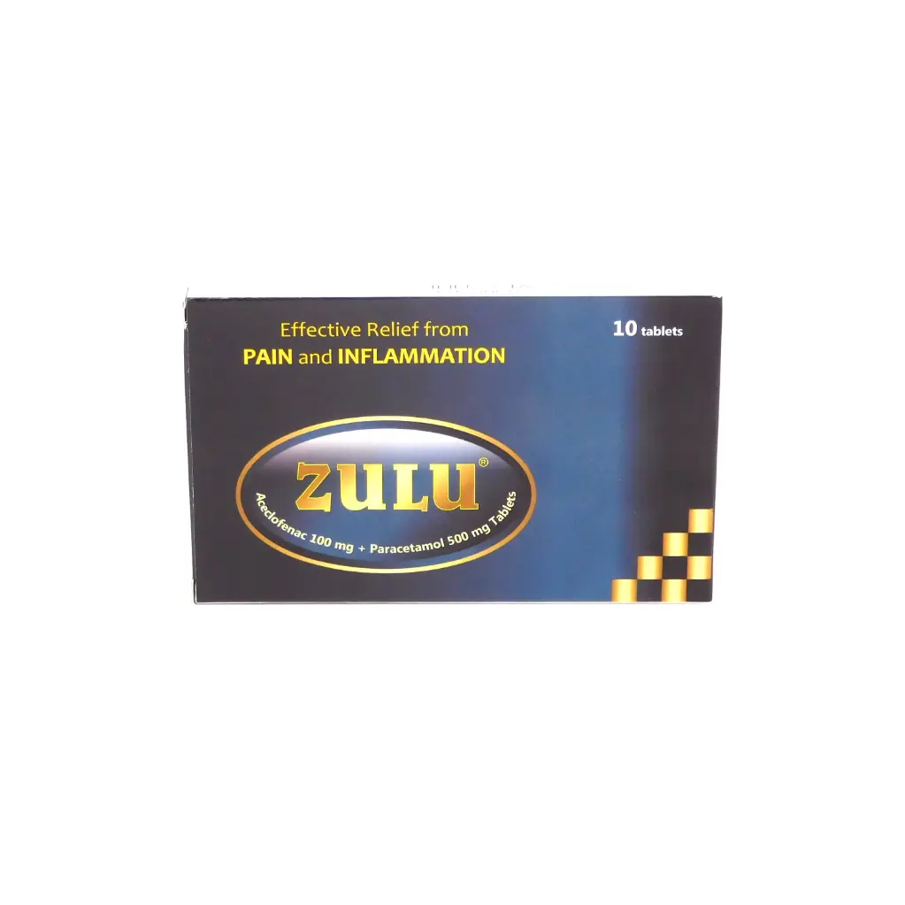 Aceclofenac/Paracetamol 100/500mg Tablets (Zulu)