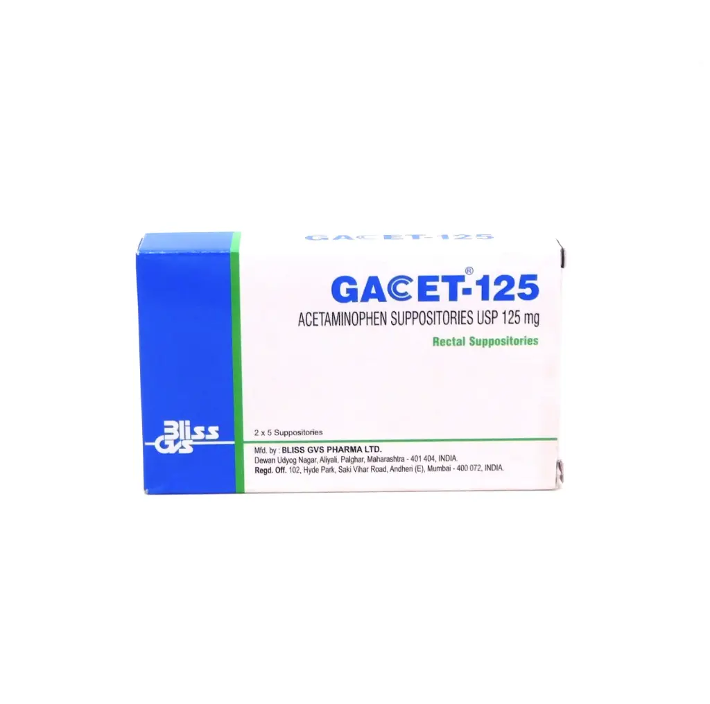 Acetaminophen 125mg Suppositories (Gacet 125)