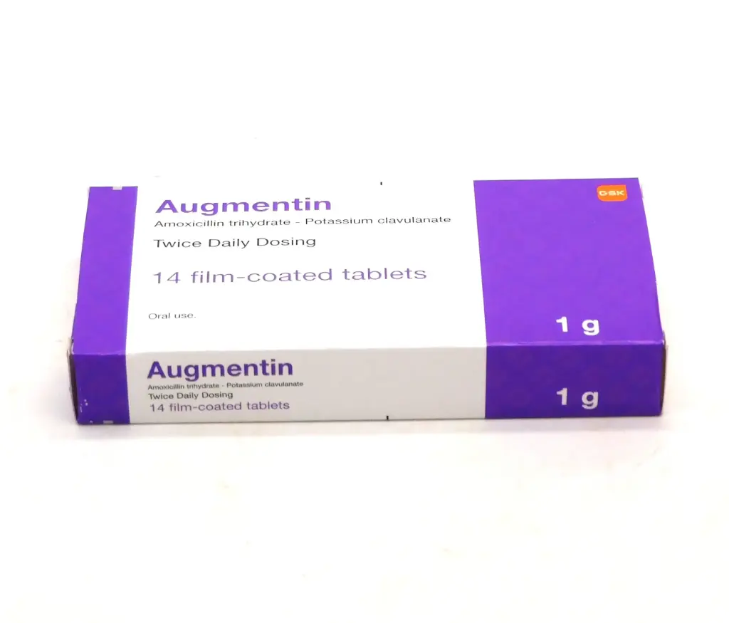 Amoxicillin/Clavulanate Potassium 1g Tablets (Augmentin) 