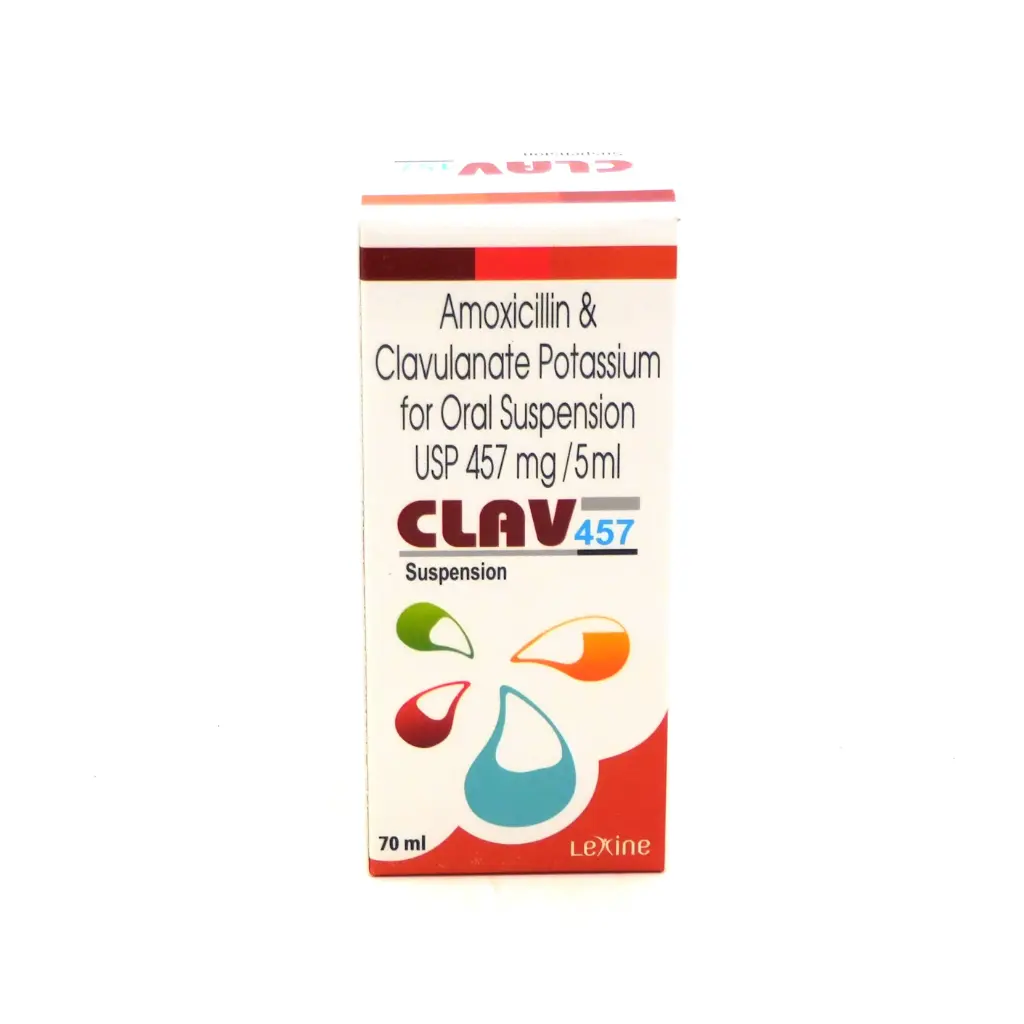 Amoxicillin/Clavulanate Potassium 457mg/5ml Suspension 70ml (Clav 457)