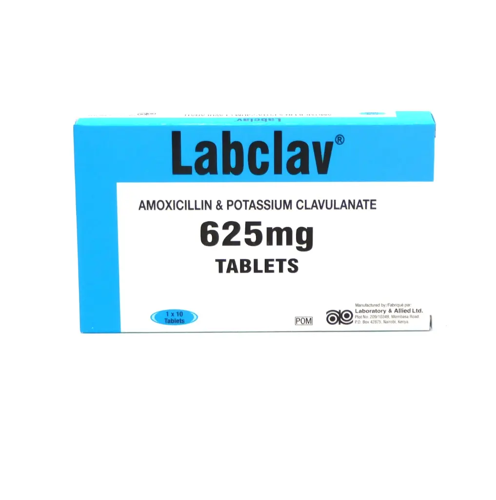 Amoxicillin/Clavulanate Potassium 625mg Tablets (Labclav)