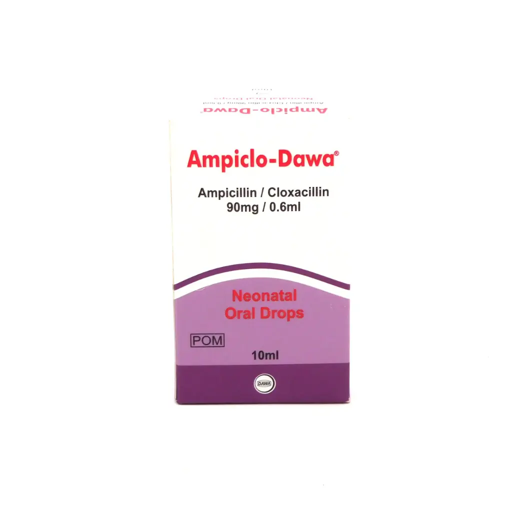 Ampicillin/Cloxacillin 90mg/0.6ml Neonatal Drops 10ml (Ampiclo-Dawa)