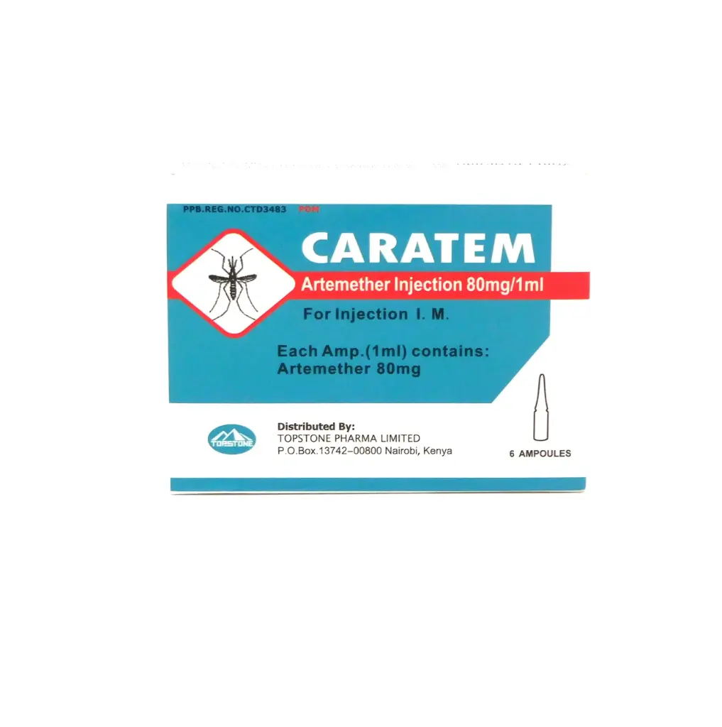 Artemether 80mg/ml Injection Ampoule (Caratem)
