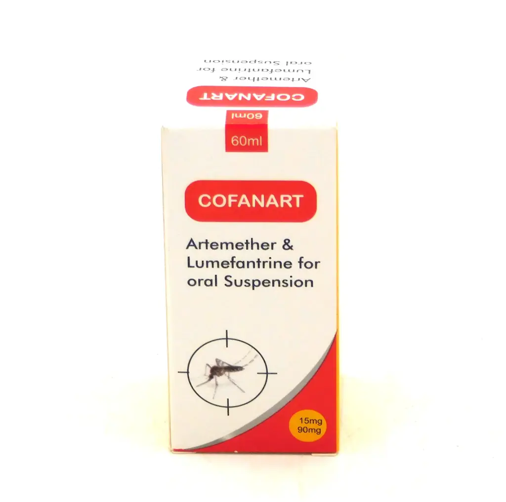 Artemether/Lumefantrine 15mg/90mg/5ml Dry Syrup 60ml (Cofanart)