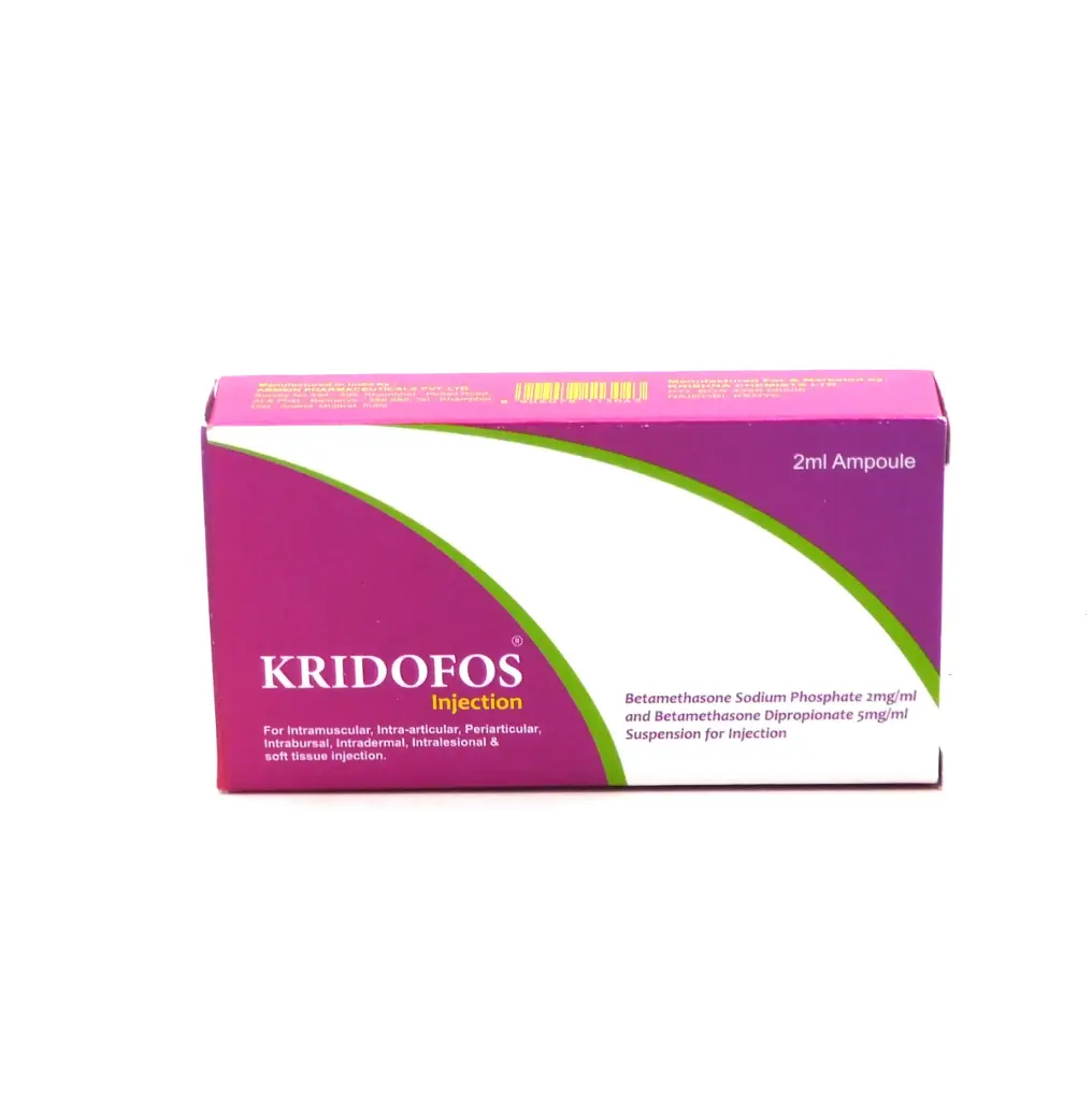 Betamethasone Dipropionate/Sodium Phosphate 2/5mg/ml 2ml Injection Ampoule (Kridofos)