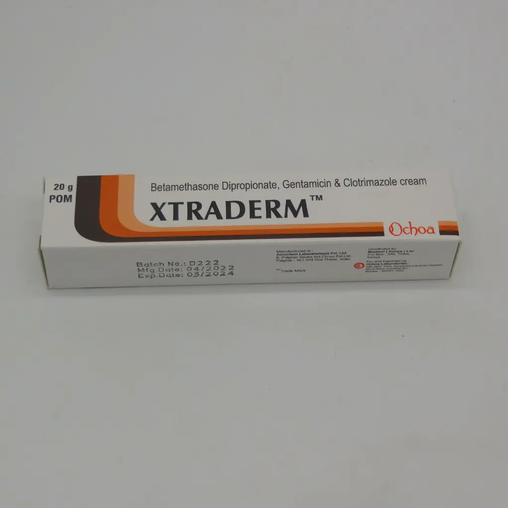 Betamethasone/Gentamycin/Clotrimazole Cream 20g, 0.64mg/1mg/ 10mg (Xtraderm)