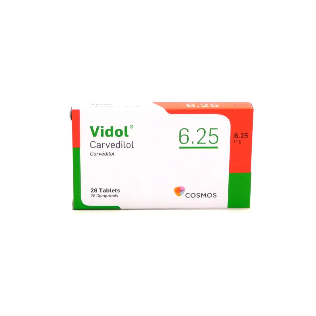 Carvedilol 6.25mg Tablets (Vidol)