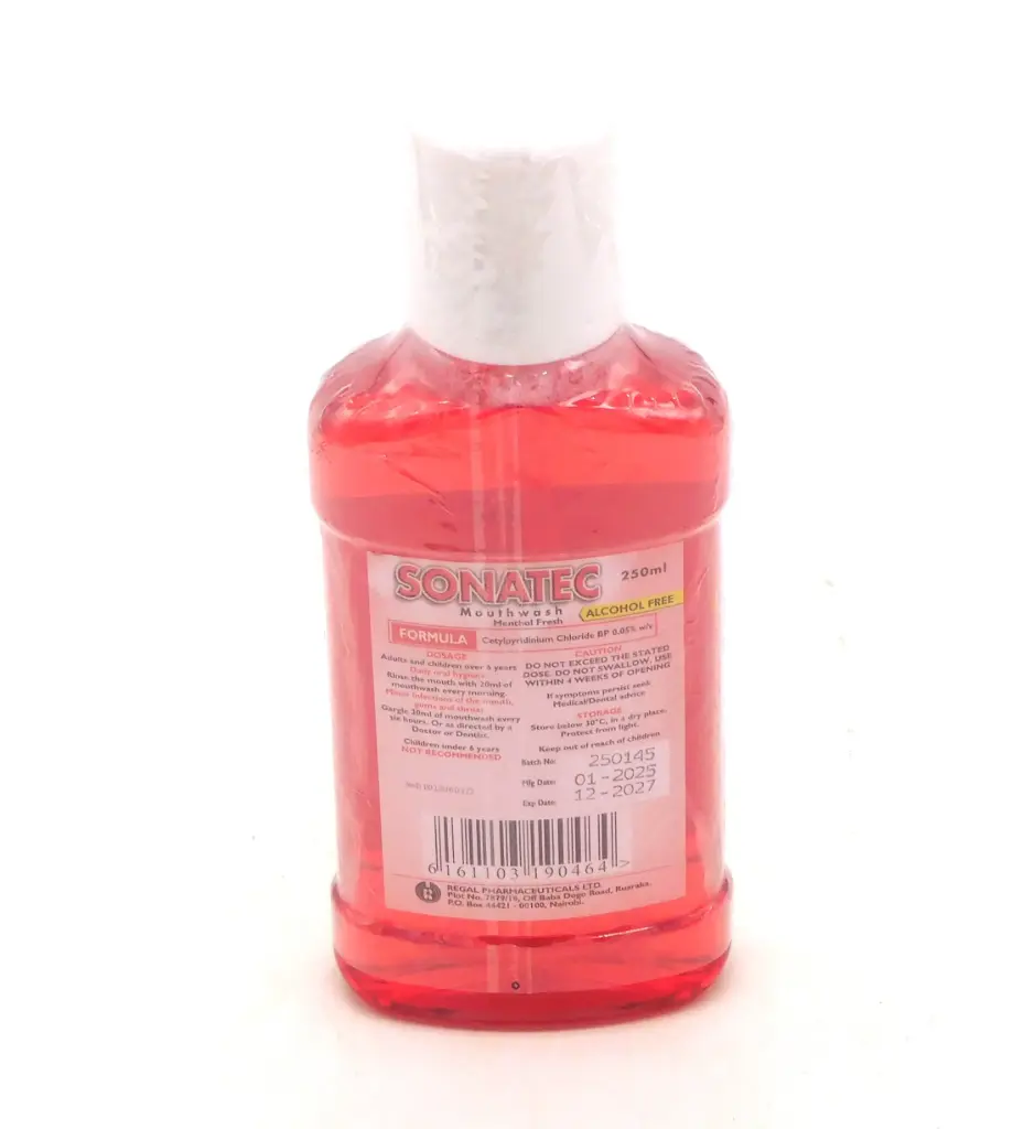Cetylpyridinium Chloride Mouthwash 250ml-Alcohol Free (Sonatec) 